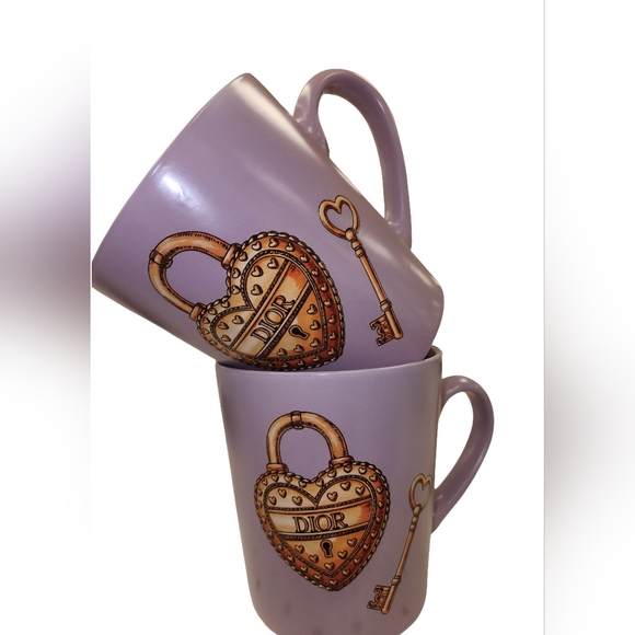 20OZ Glam Luxury Logo Geramic Purple Heart and Key Mug Made In USA Fig & Fern - Picture 3 of 8